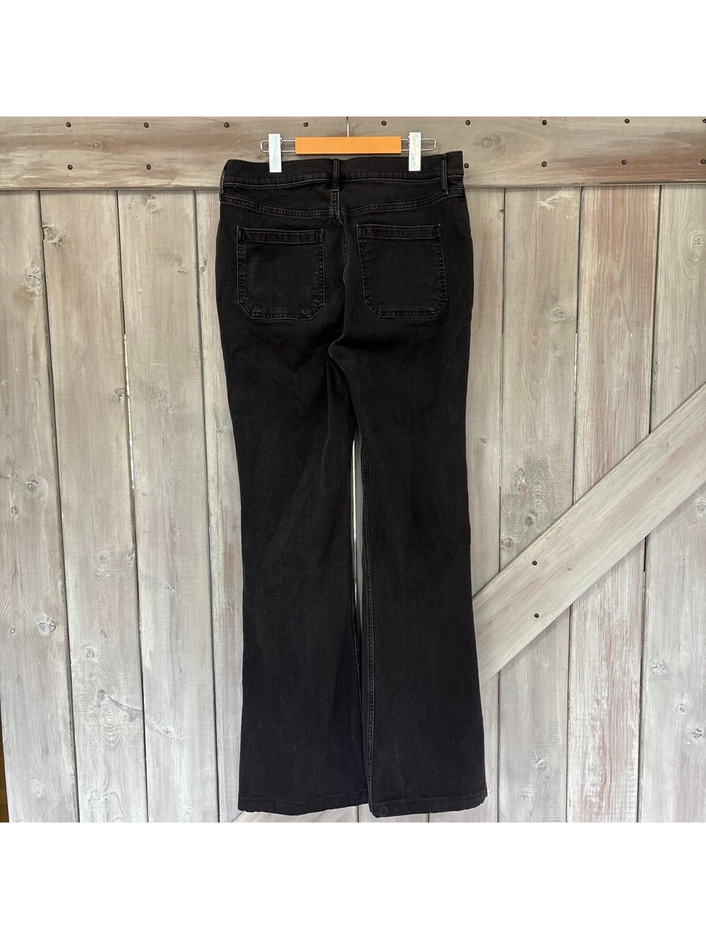 Gap ’70s Flare High Rise Jeans Size 14 Tall | Dark Wash Stretch Denim - Picture 4 of 6
